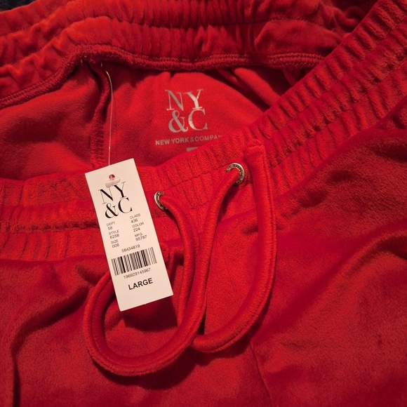NWT‎ New York and Company Velour Joggers - Picture 2 of 6
